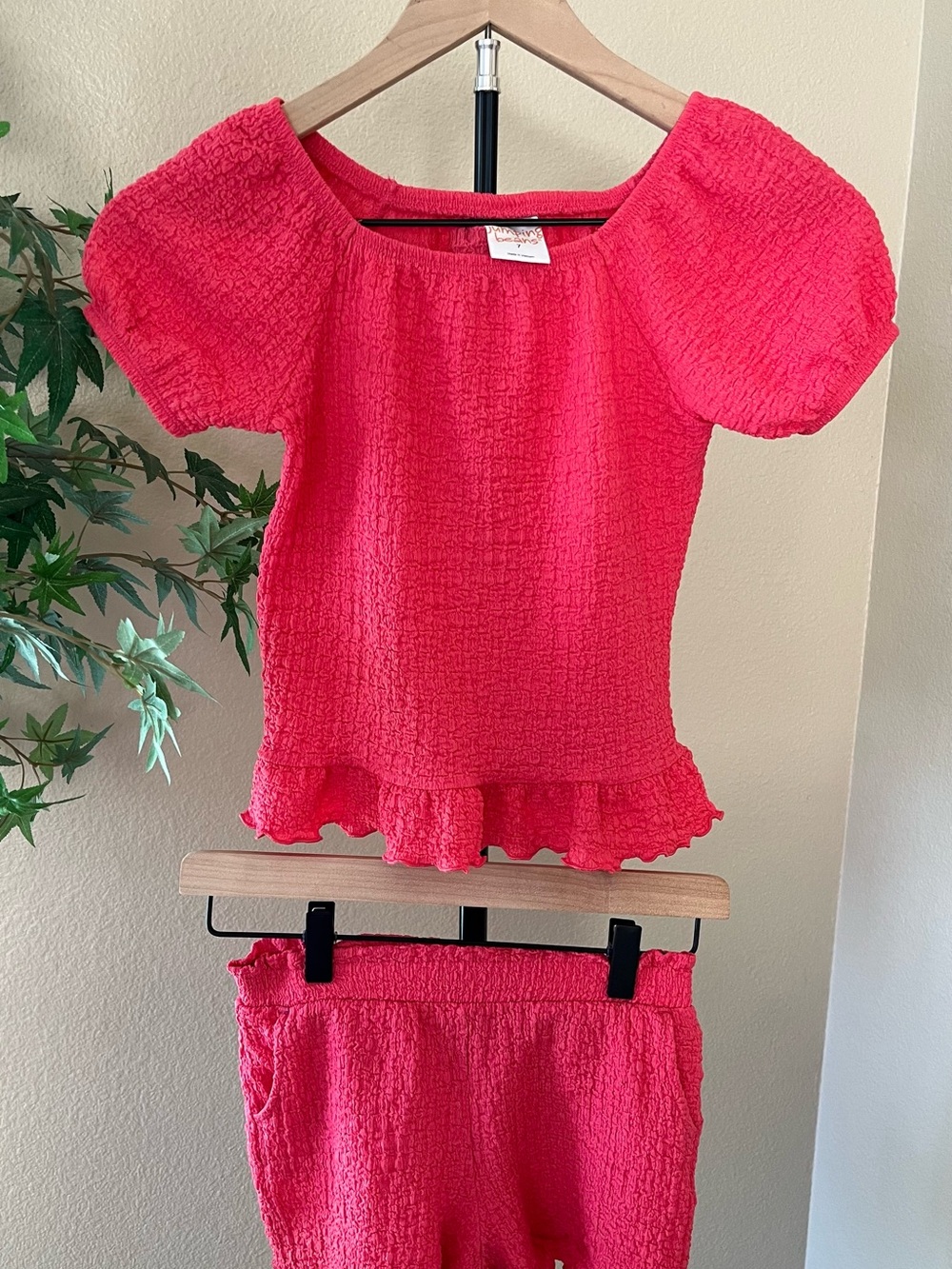 Girls Jumping Beans Girls Pink Textured Matching Set Size 7